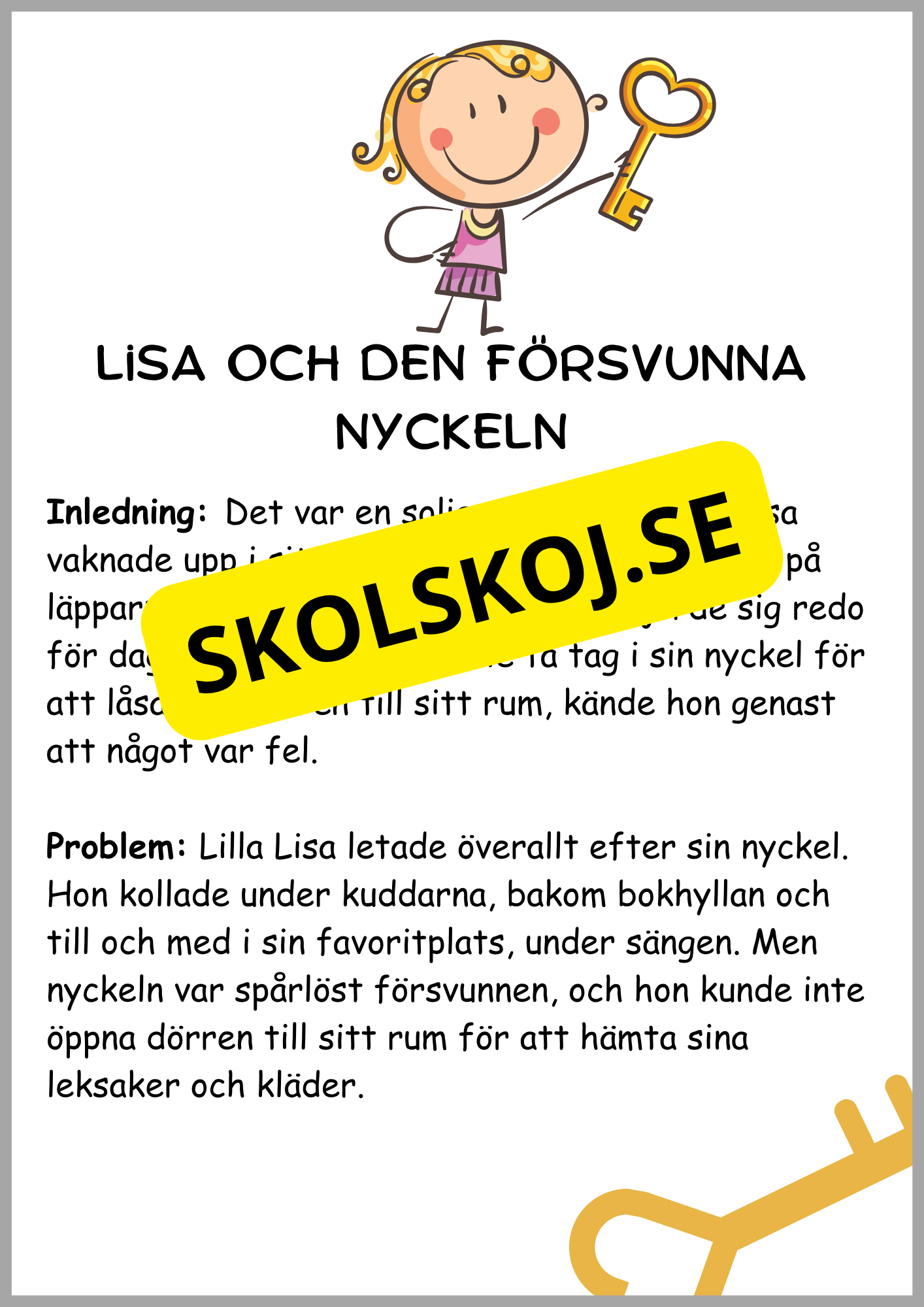 Läsförståelse - 8 sagor (24 sidor)