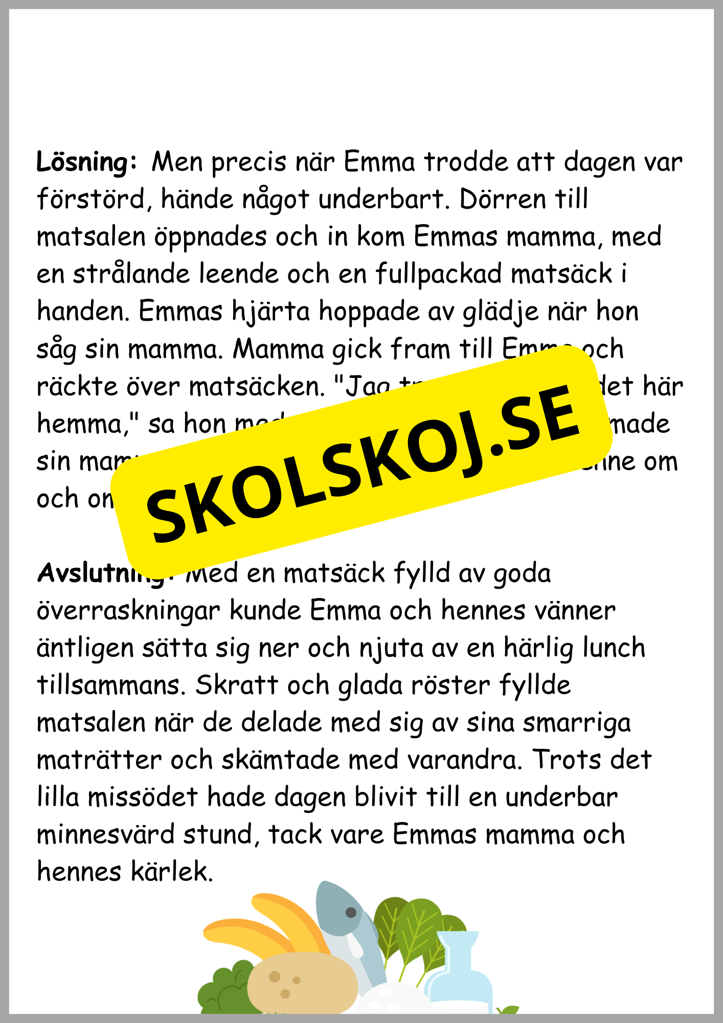 Läsförståelse - 8 sagor (24 sidor)