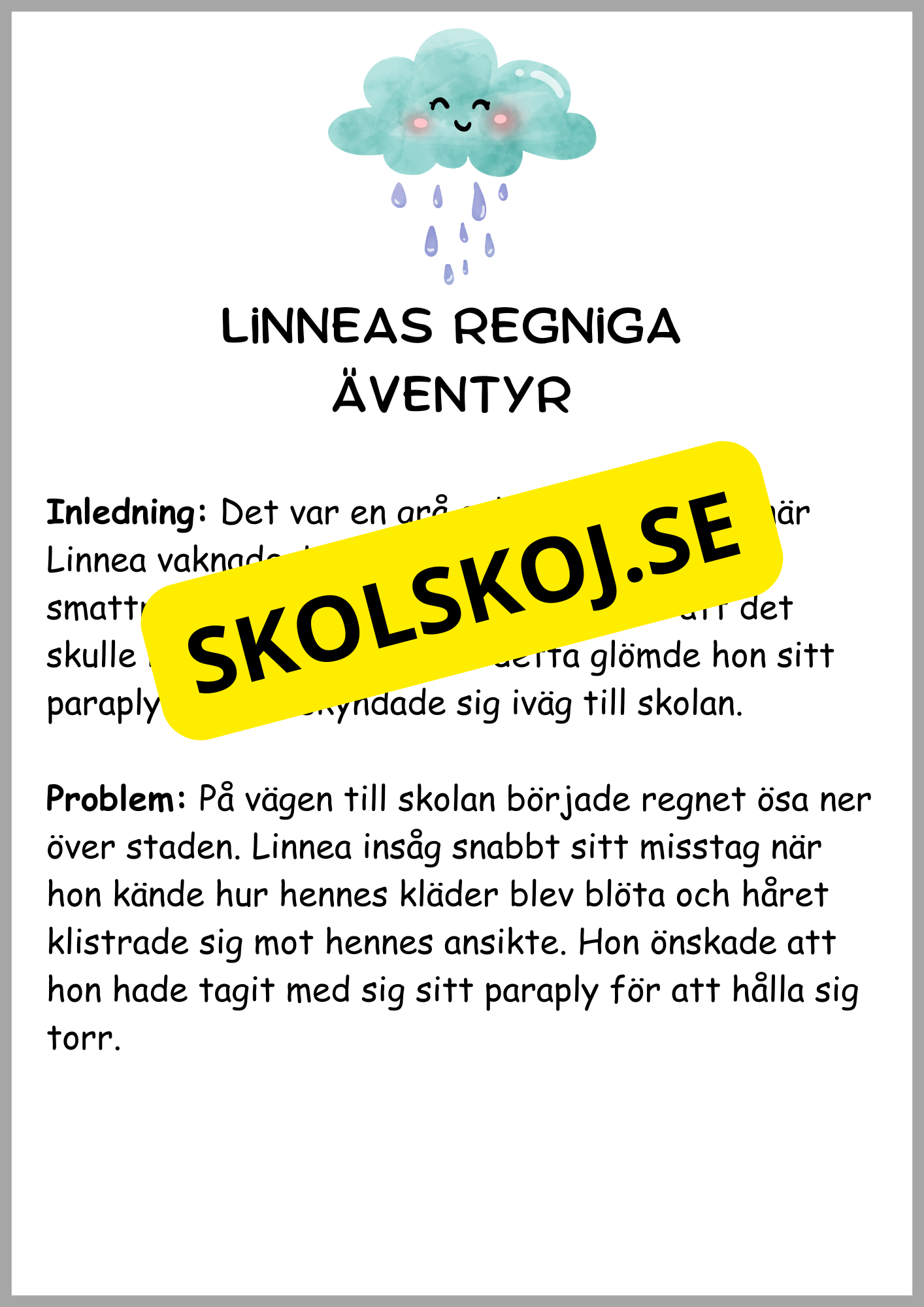 Läsförståelse - 8 sagor (24 sidor)