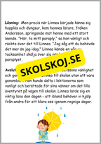 Läsförståelse - 8 sagor (24 sidor)
