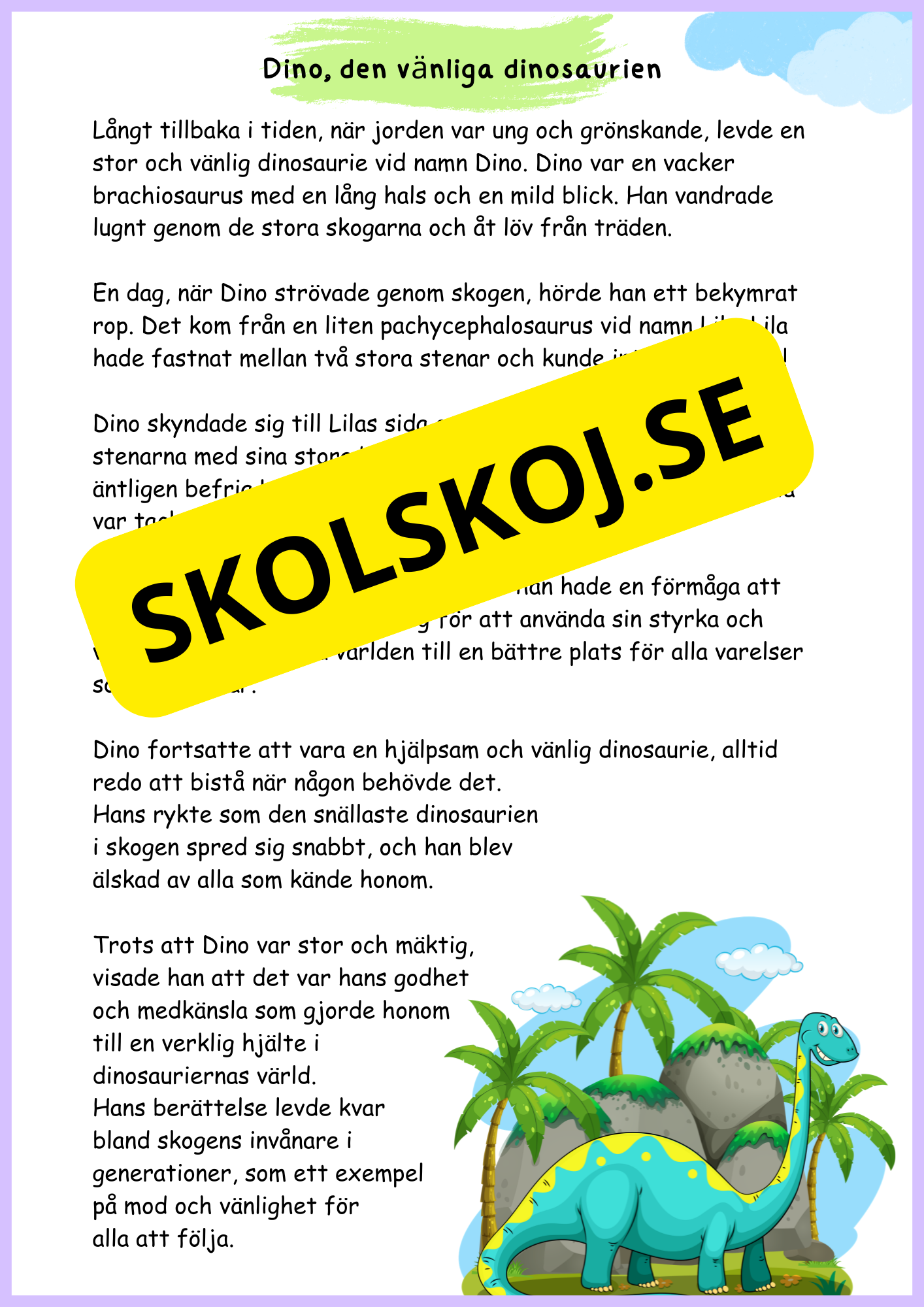 Läsförståelse årskurs 3 - 4