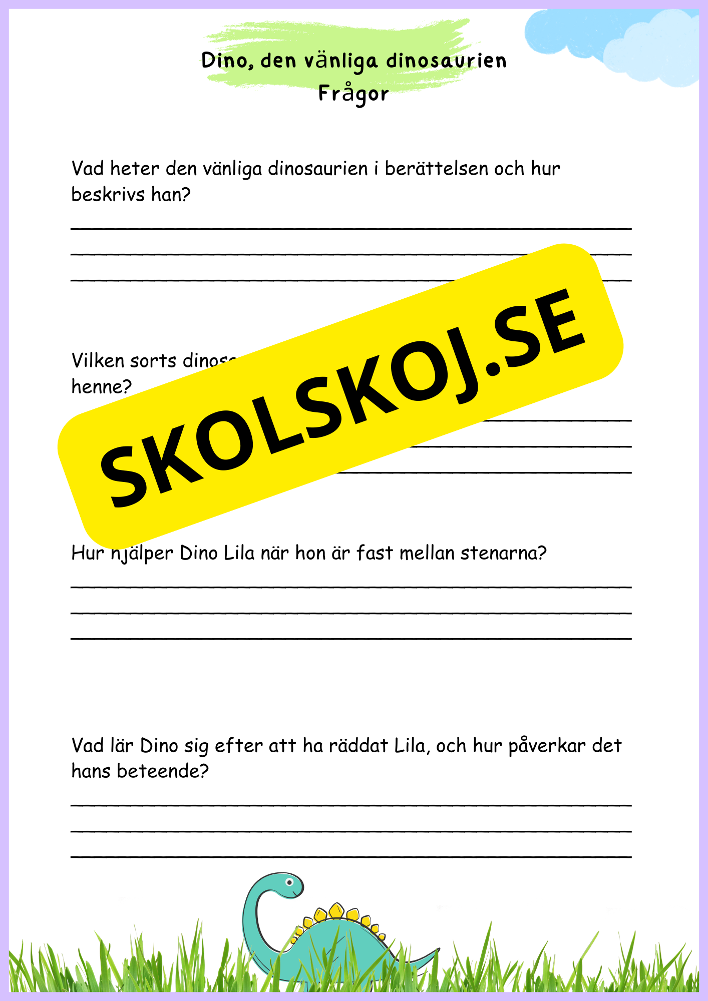 Läsförståelse årskurs 3 - 4