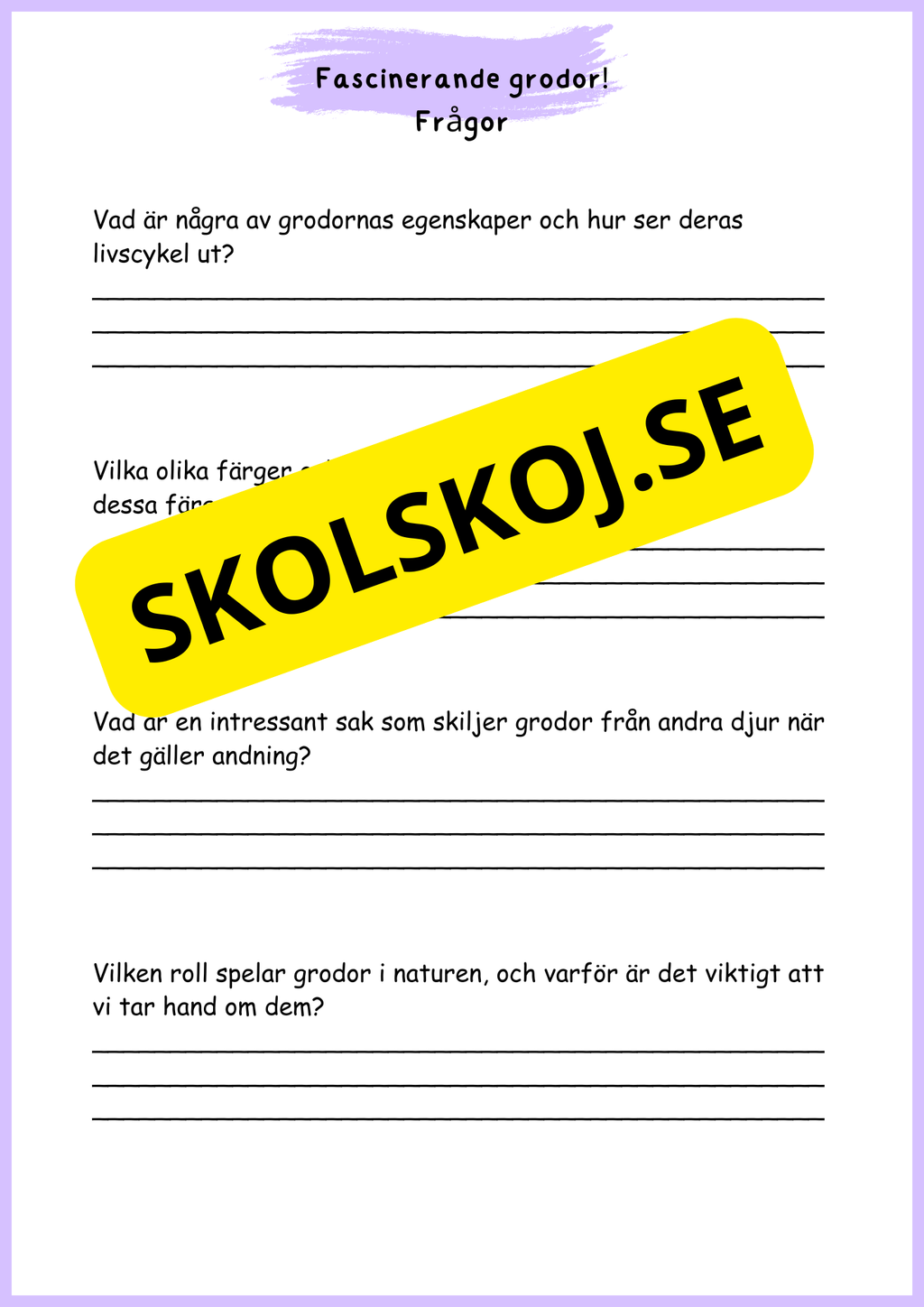 Läsförståelse årskurs 3 - 4
