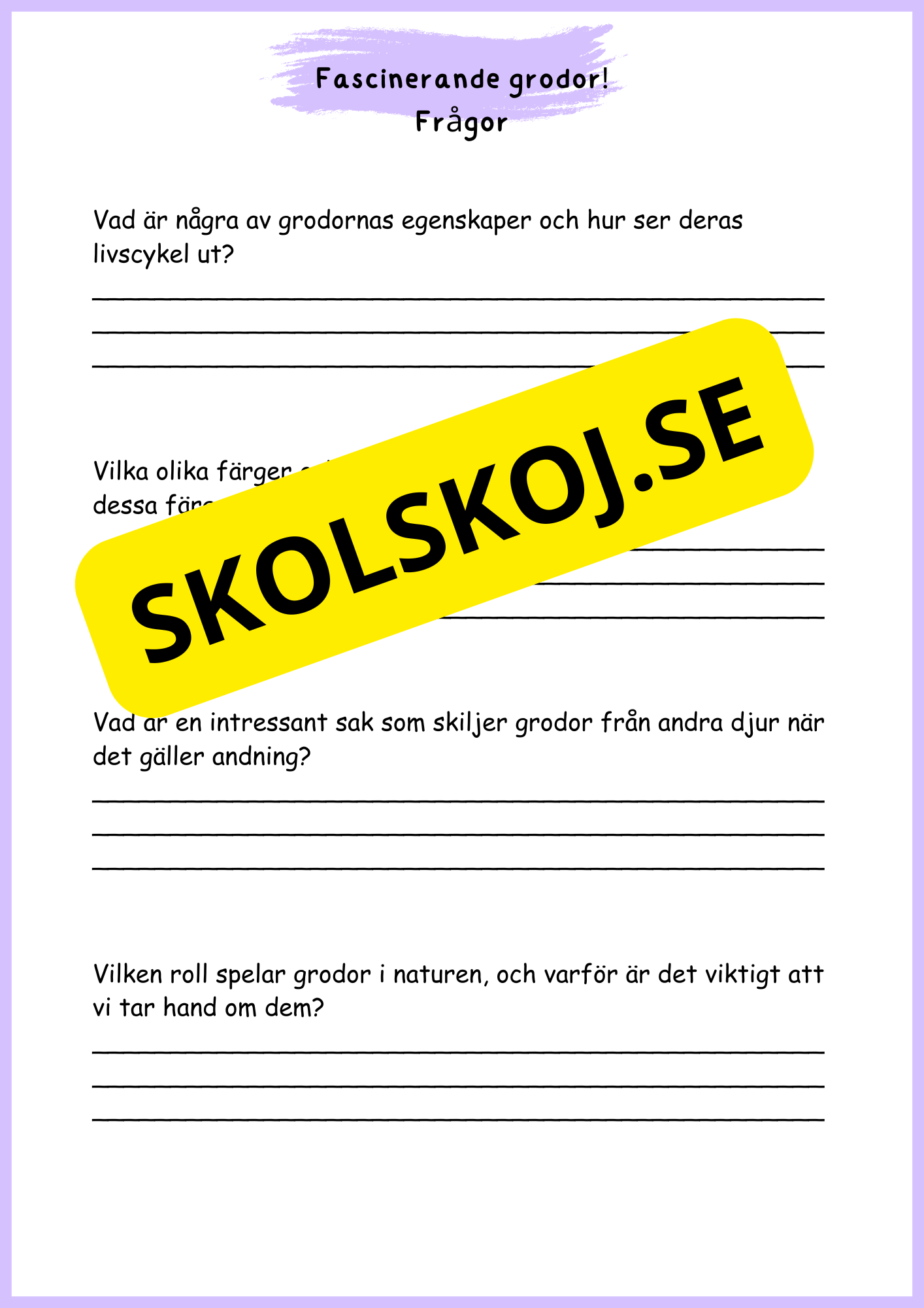 Läsförståelse årskurs 3 - 4