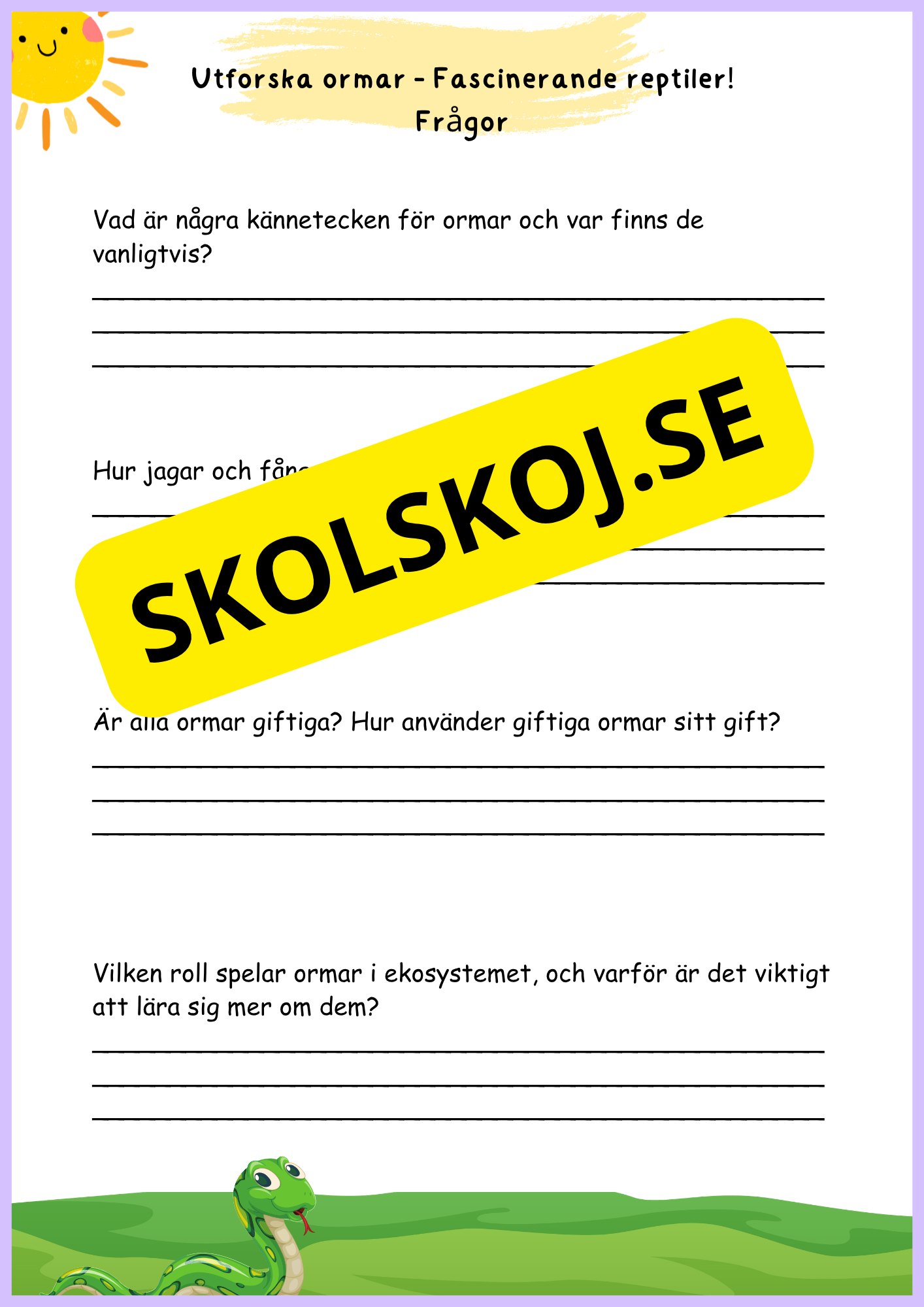 Läsförståelse årskurs 3 - 4