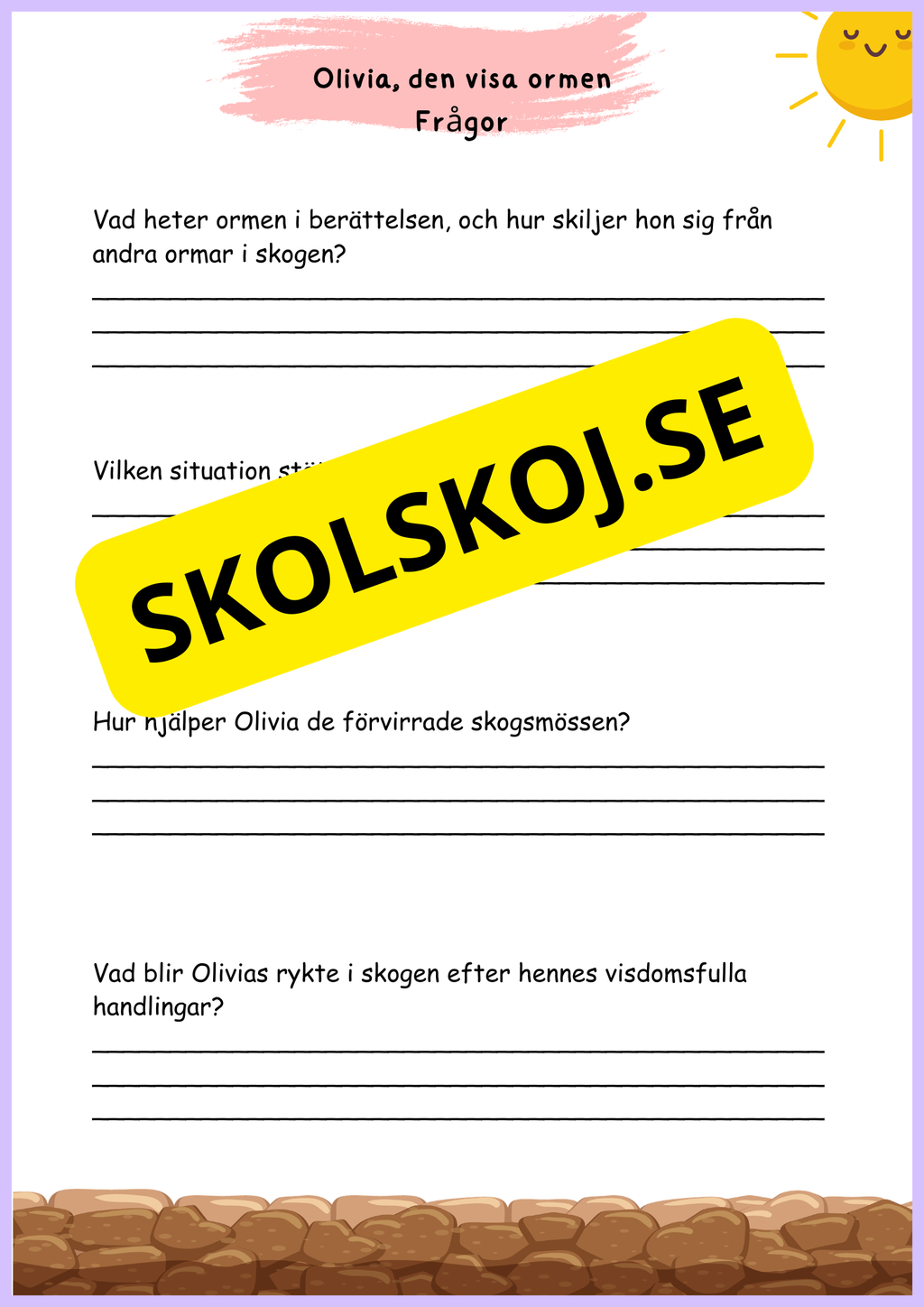 Läsförståelse årskurs 3 - 4