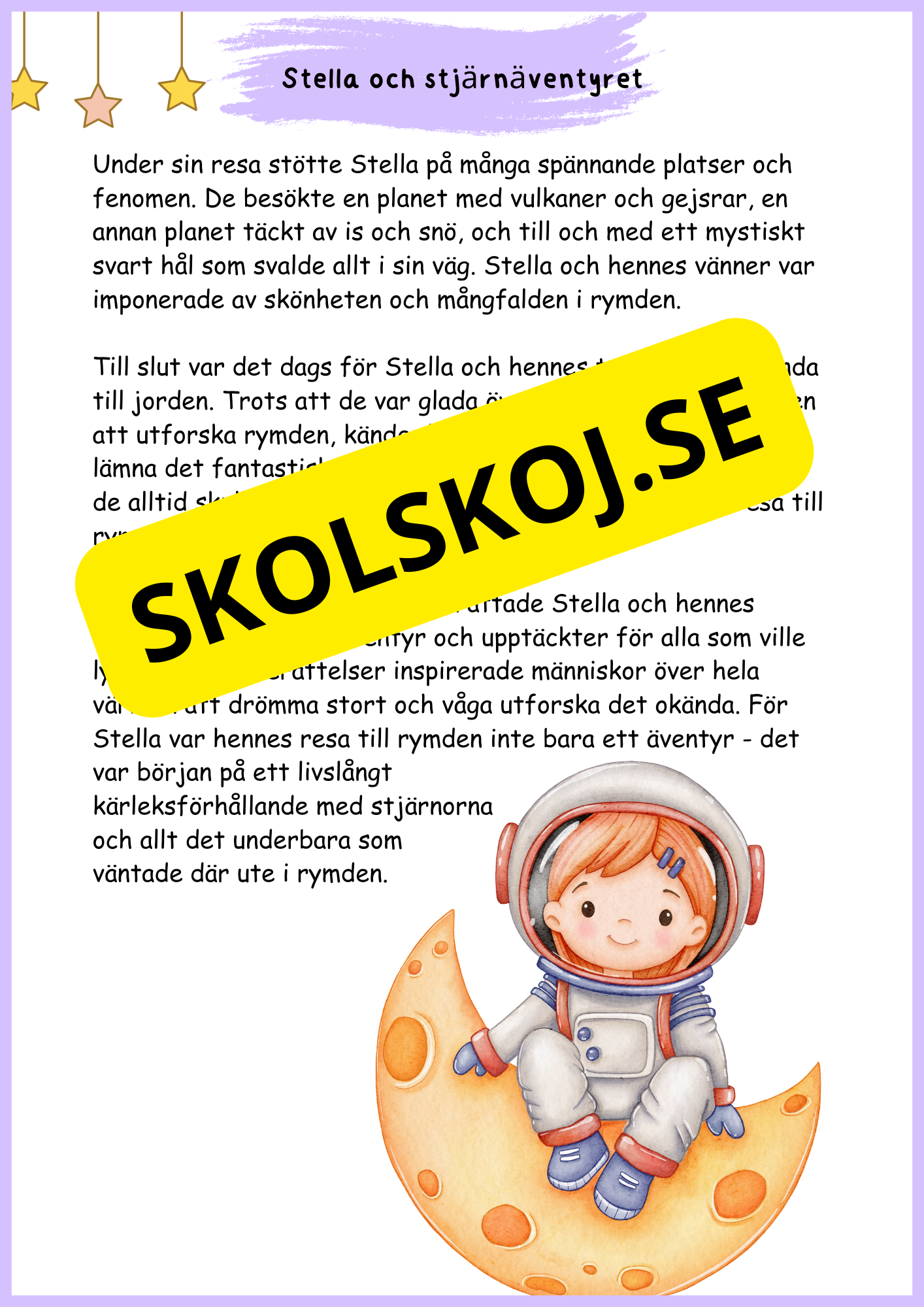 Läsförståelse årskurs 3 - 4