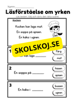 Läsförståelse om yrken