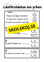 Läsförståelse om yrken