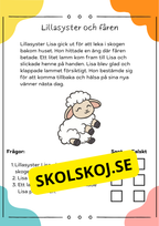 Läsförståelse sant eller falskt: 10 korta berättelser