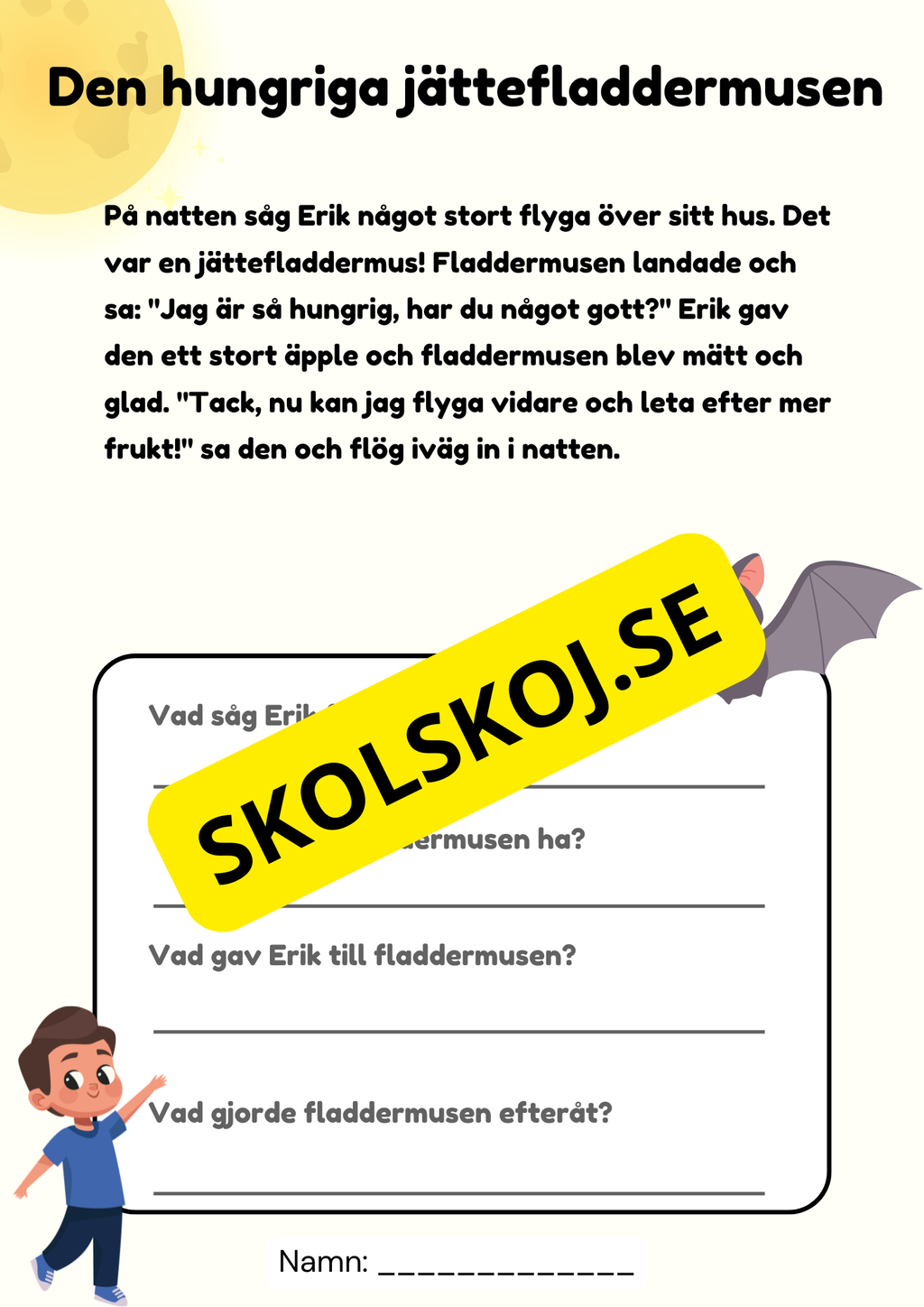 Läskig läsning - Läsförståelse - Årskurs 2 - 3