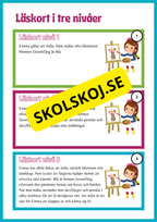 Läskort i tre nivåer- 60 st