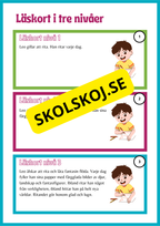 Läskort i tre nivåer- 60 st