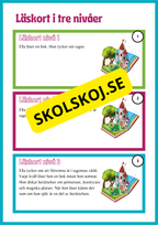 Läskort i tre nivåer- 60 st