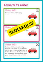 Läskort i tre nivåer- 60 st