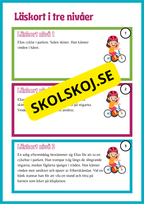 Läskort i tre nivåer- 60 st