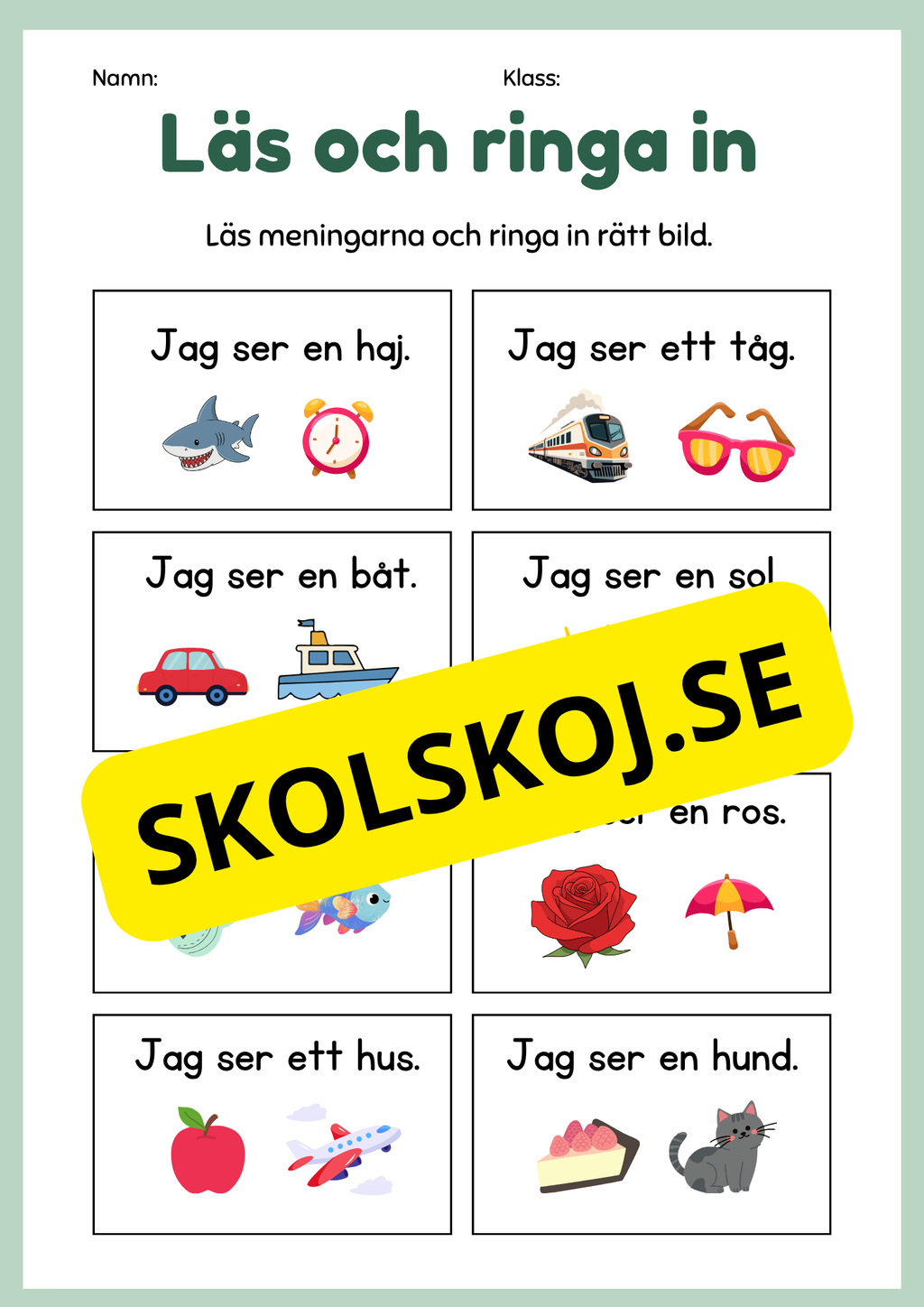 Läs och ringa in