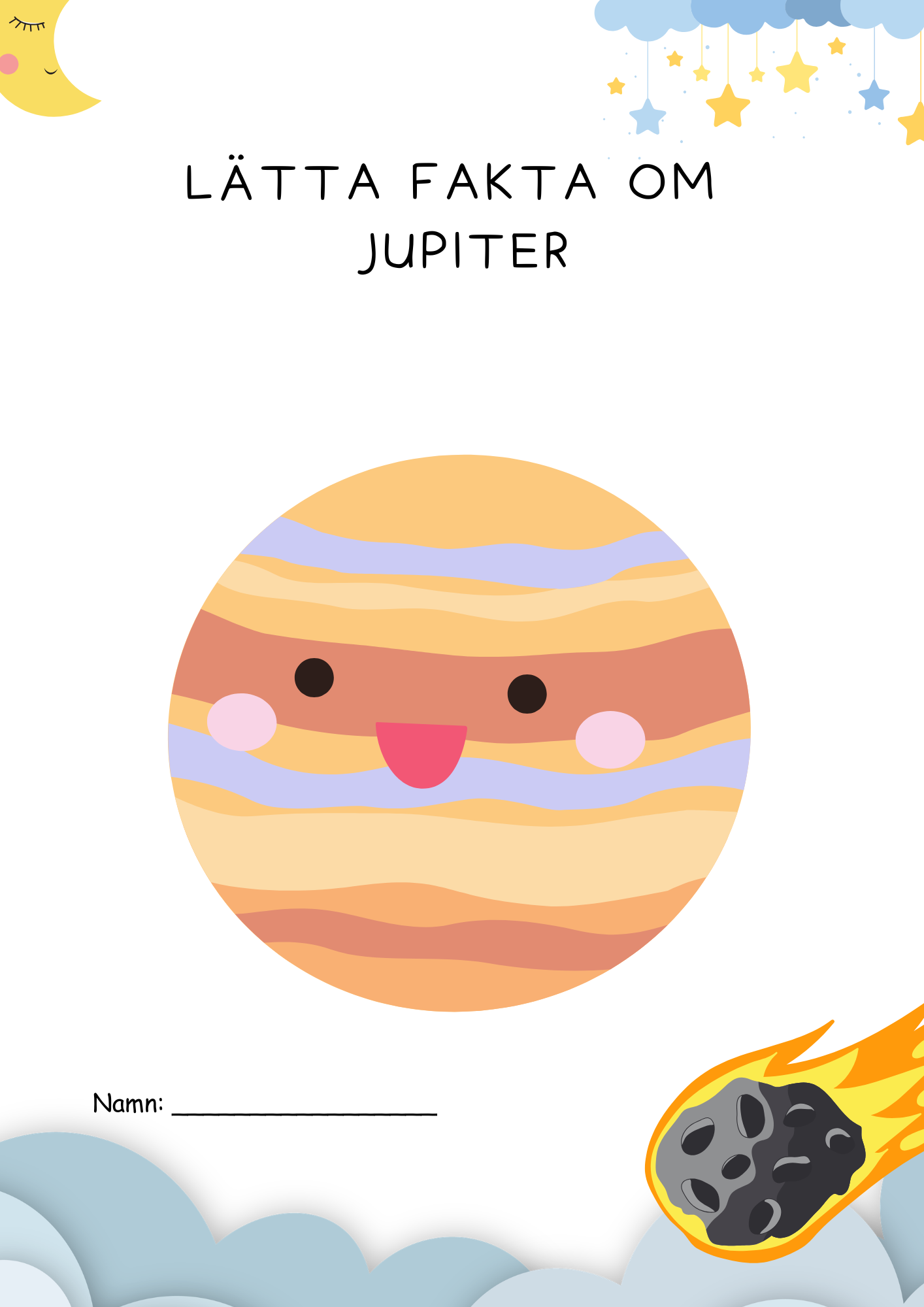 Lätta fakta om Jupiter - Läsförståelse