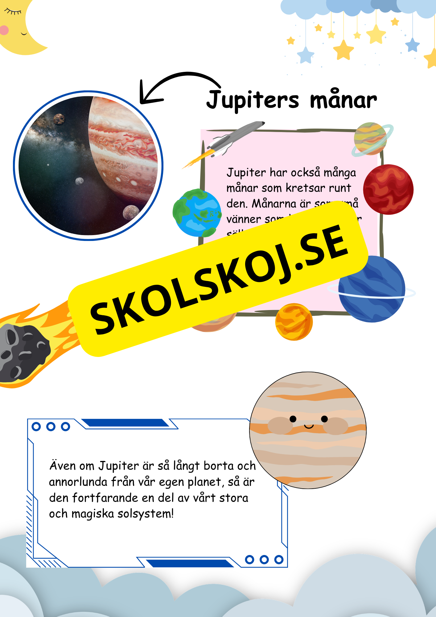 Lätta fakta om Jupiter - Läsförståelse