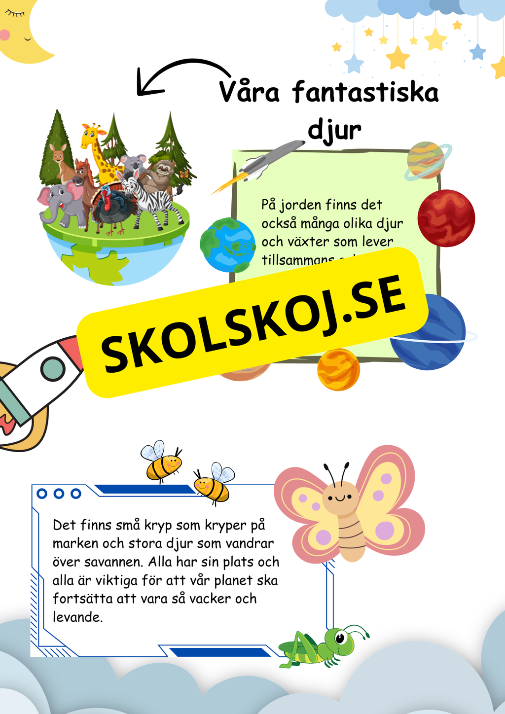 Lätta fakta om jorden - Läsförståelse