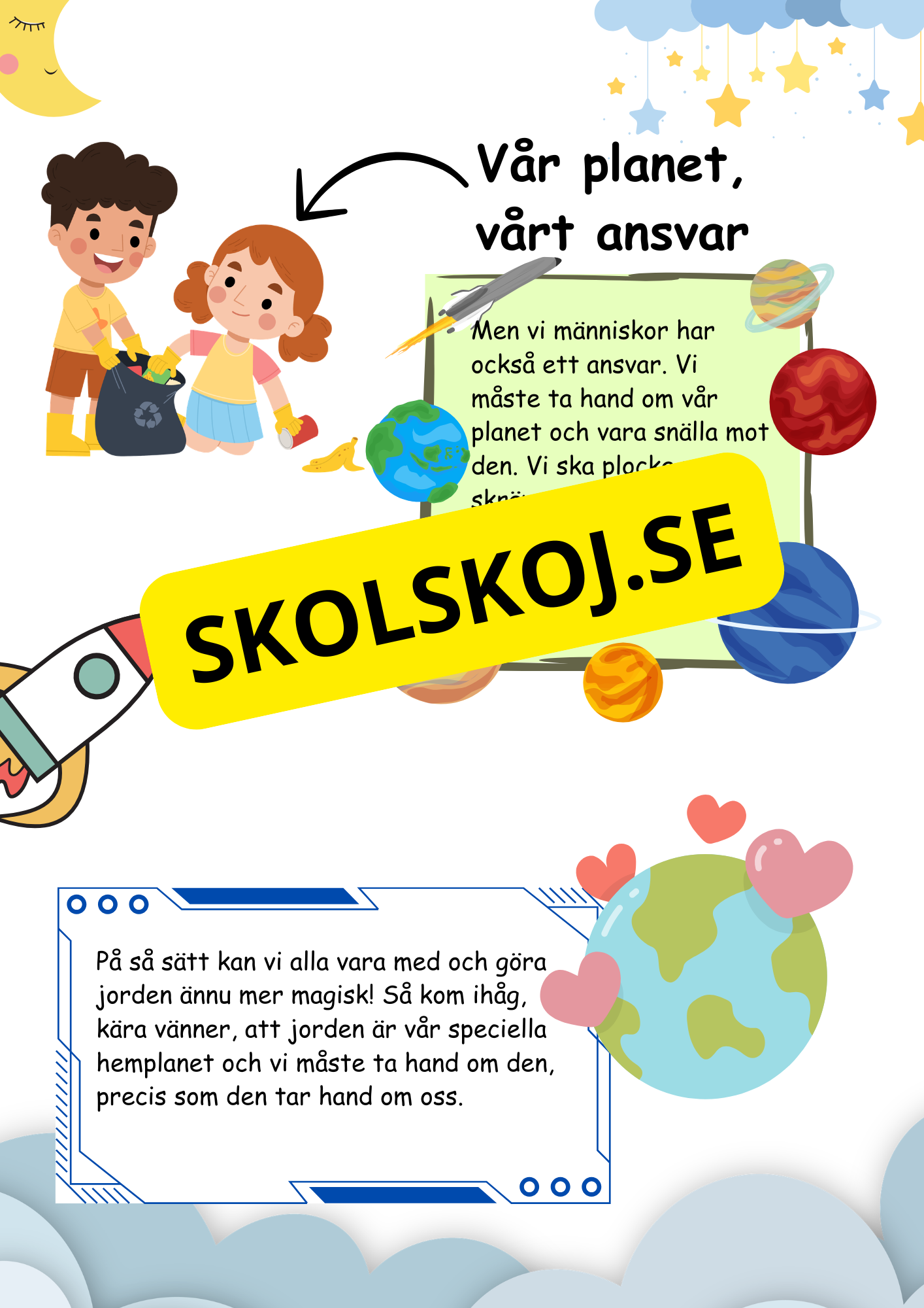 Lätta fakta om jorden - Läsförståelse