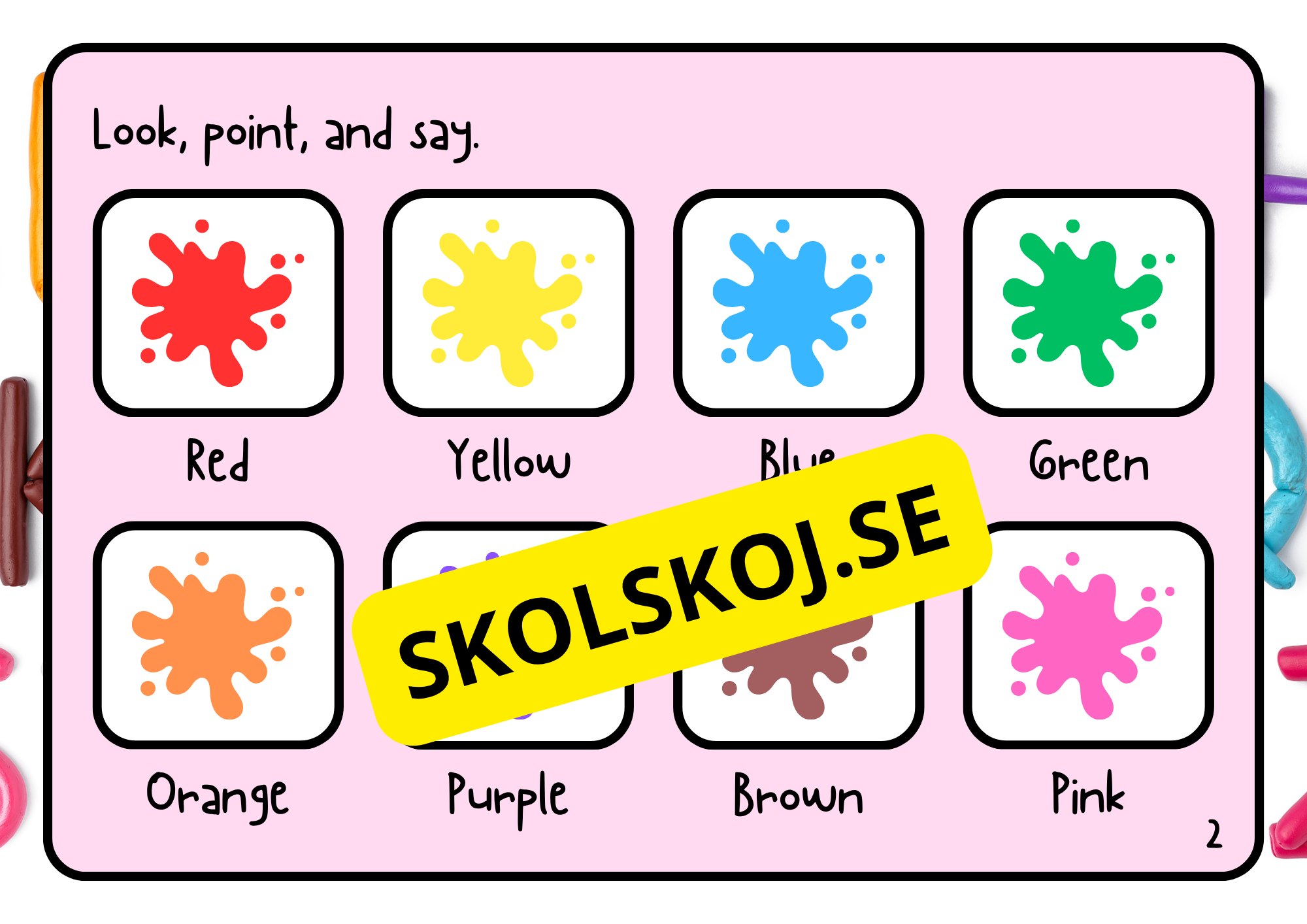 Learn the colours - Engelska