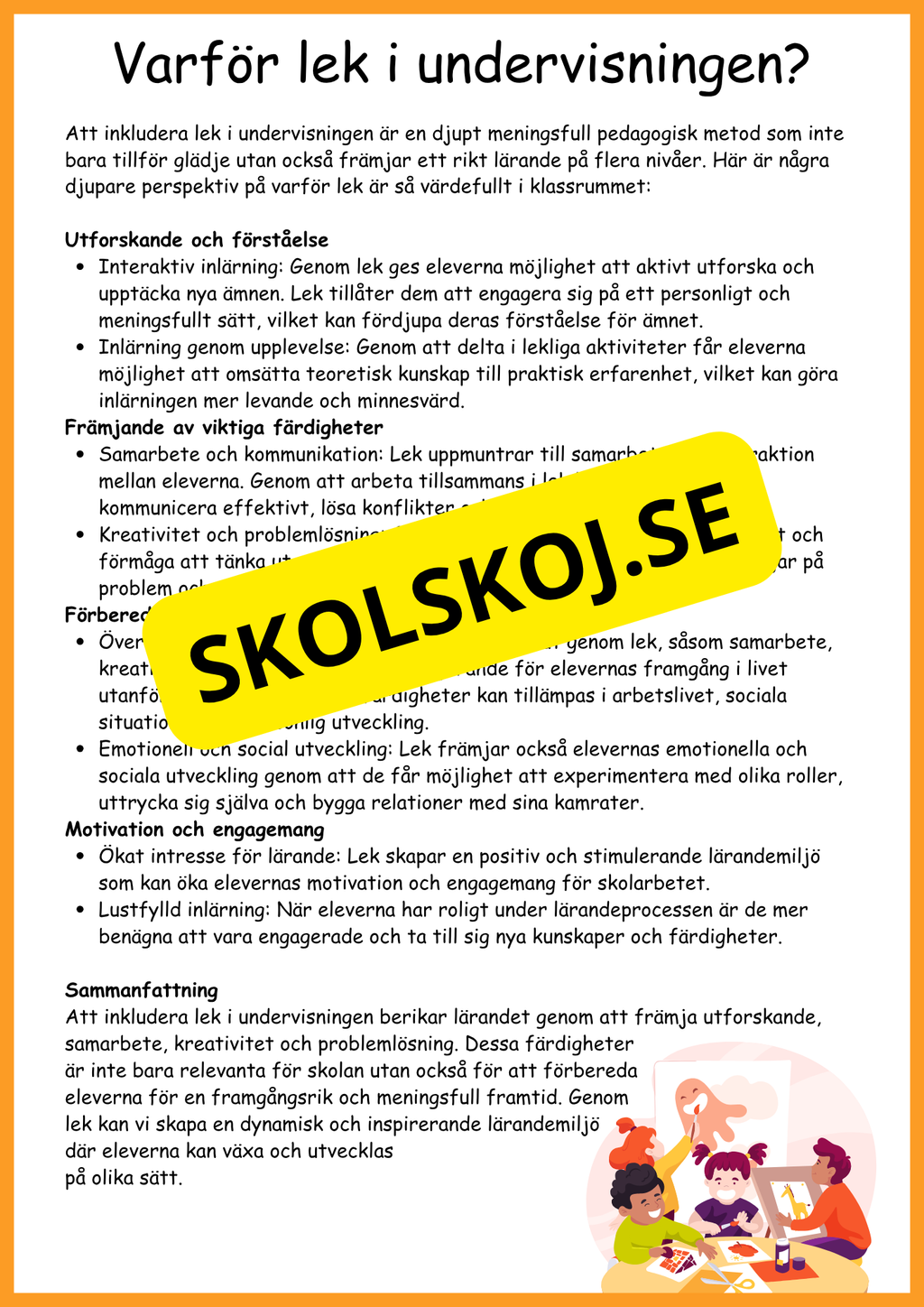 Lek i undervisningen