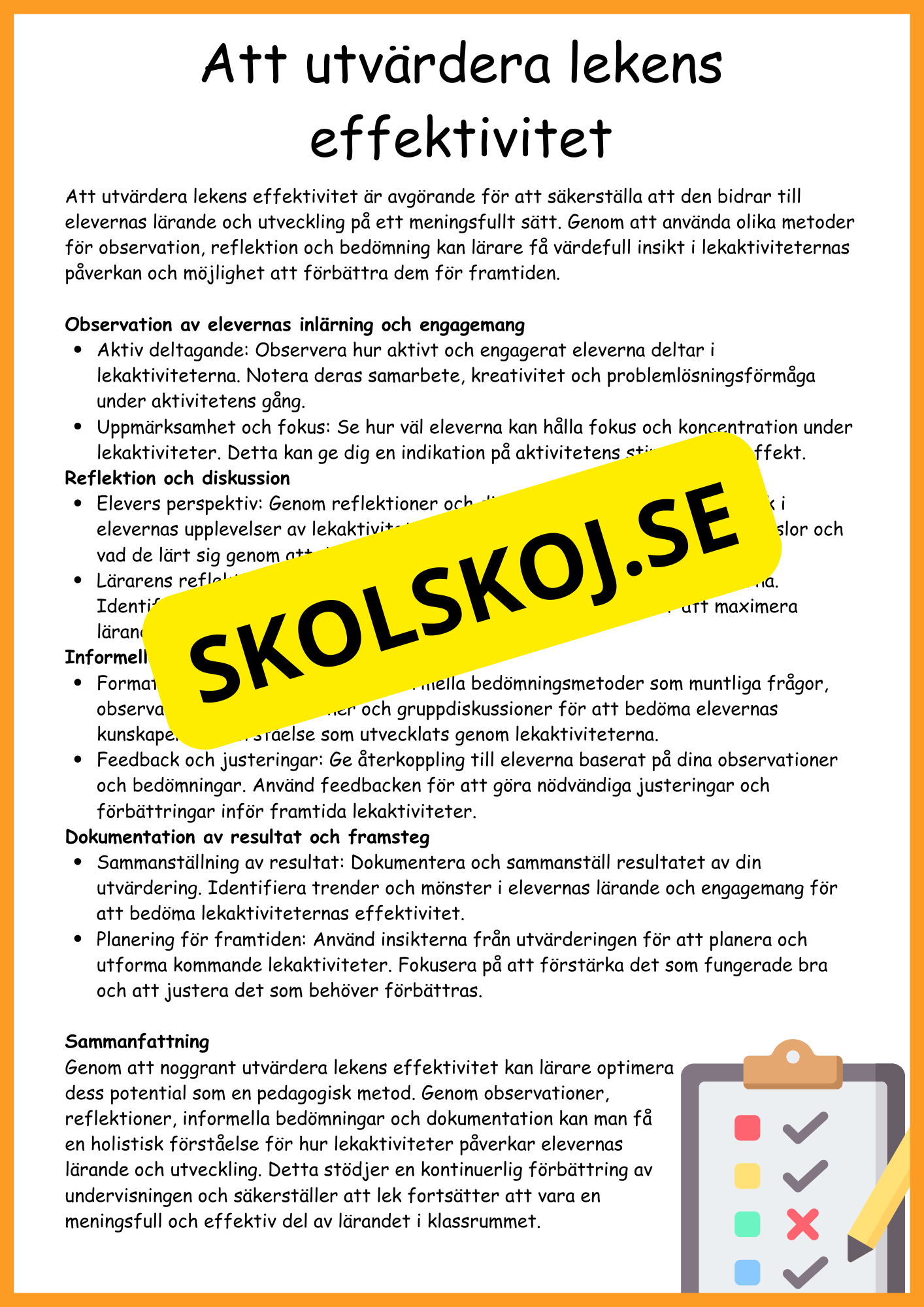 Lek i undervisningen