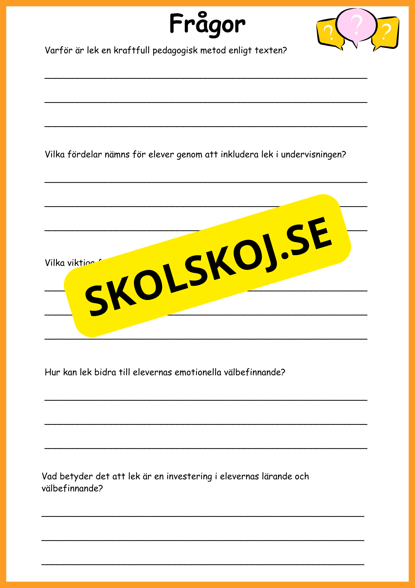 Lek i undervisningen