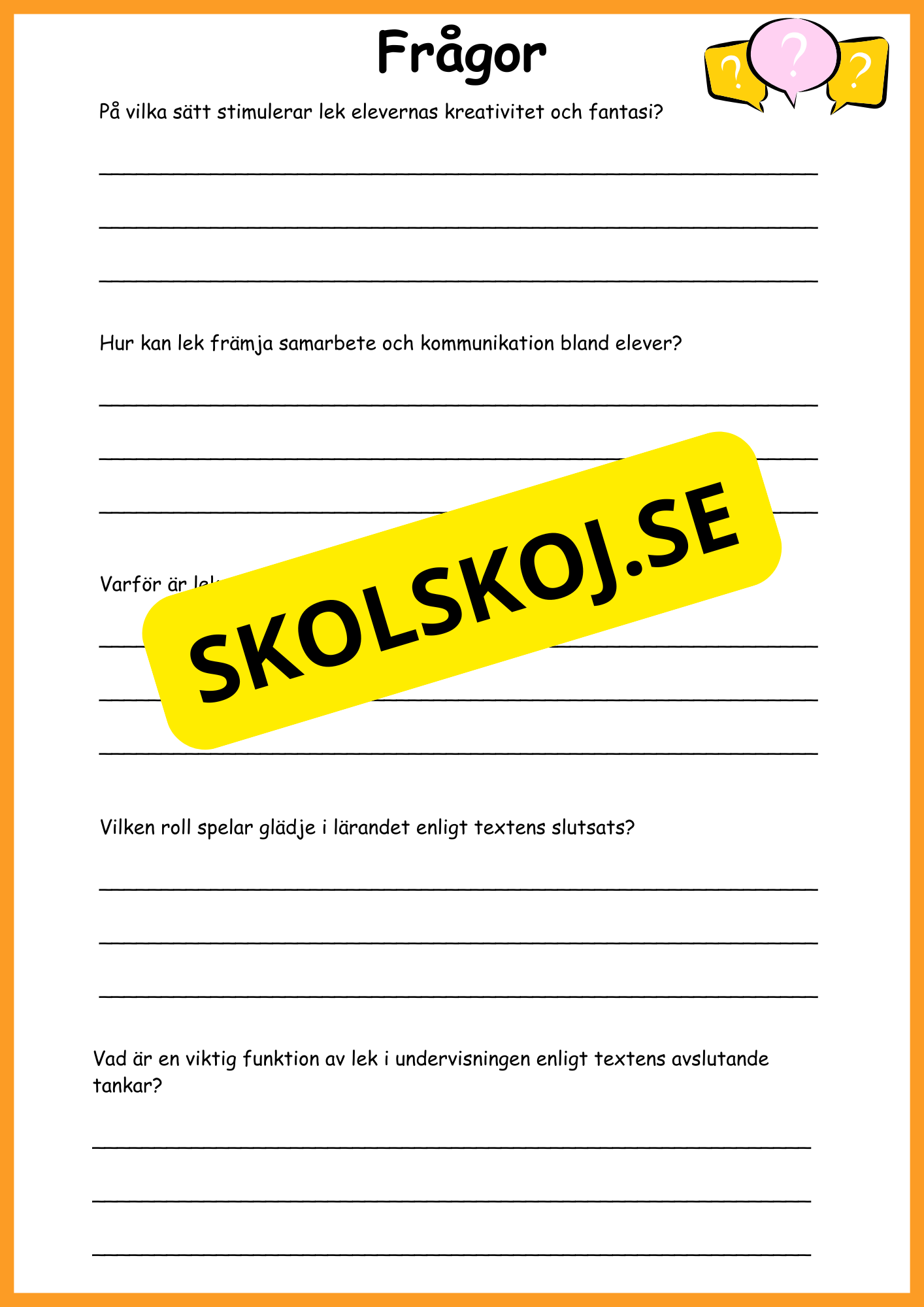 Lek i undervisningen