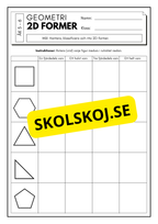Lek med geometri: Uppgifter om rotation, spegling och translation - Åk 5 - 6