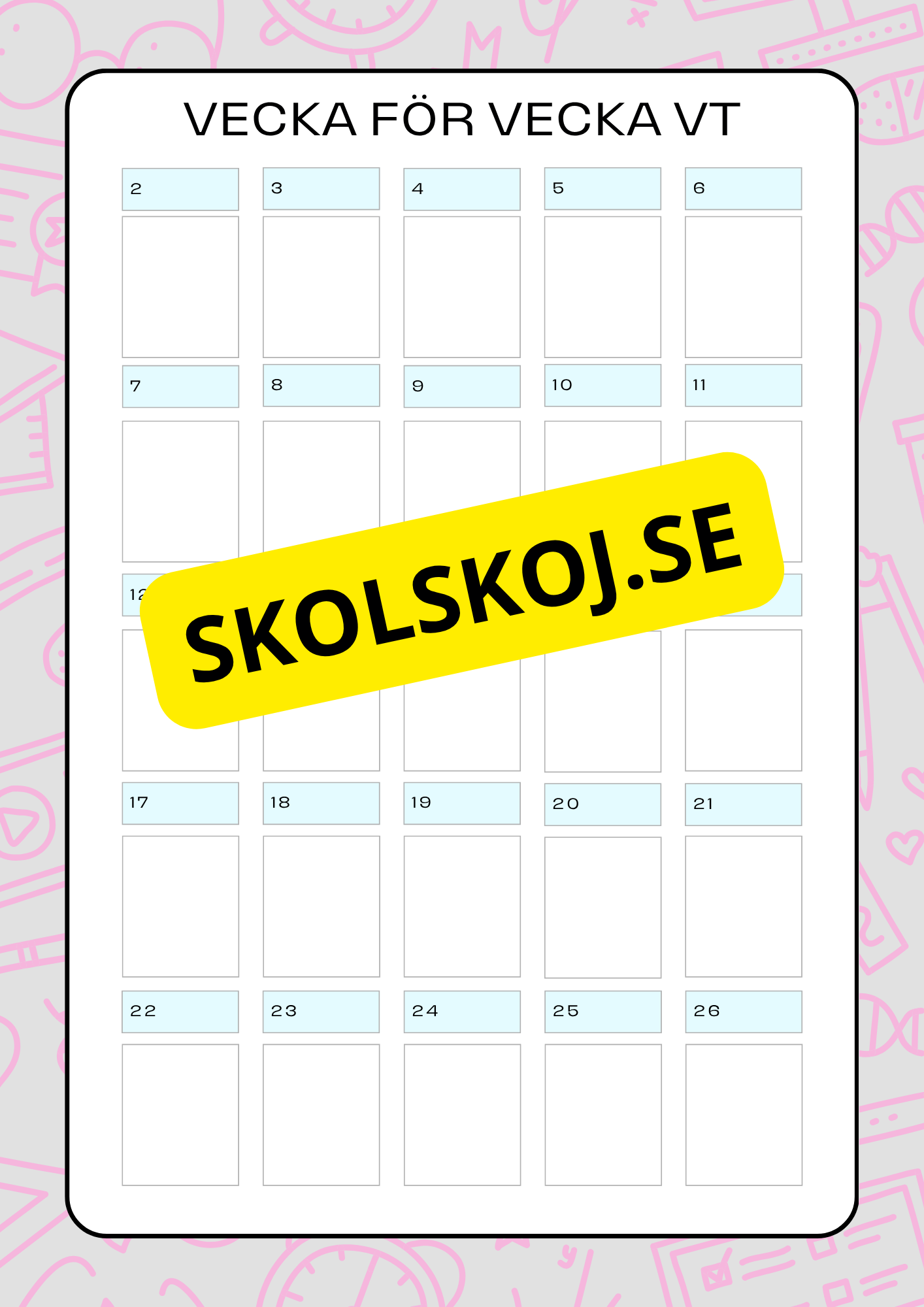 Lektionsplanering för klasslärare - Redigerbar (29 sidor)