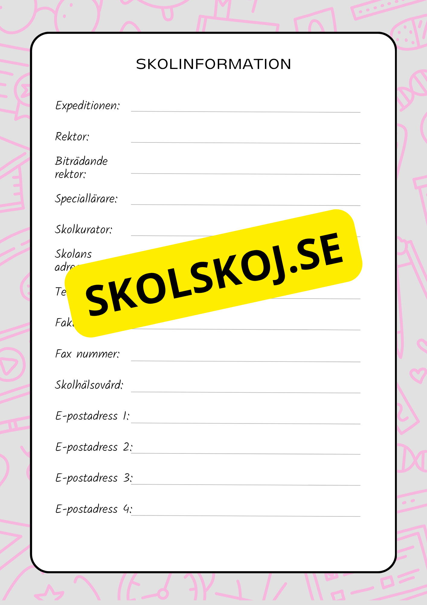 Lektionsplanering för klasslärare - Redigerbar (29 sidor)