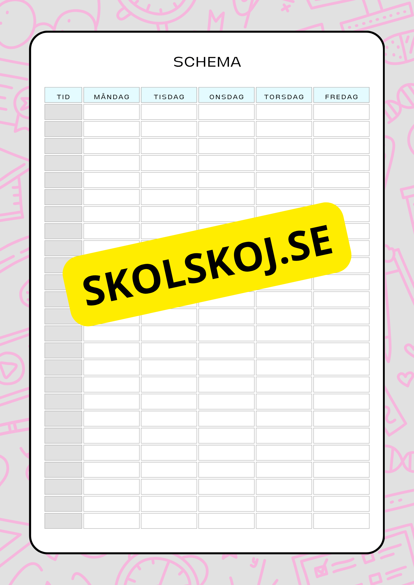 Lektionsplanering för klasslärare - Redigerbar (29 sidor)