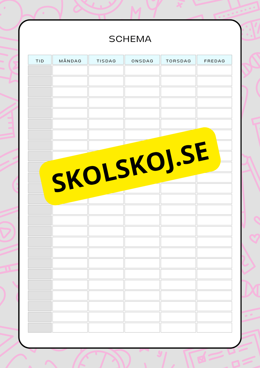 Lektionsplanering för klasslärare - Redigerbar (29 sidor)