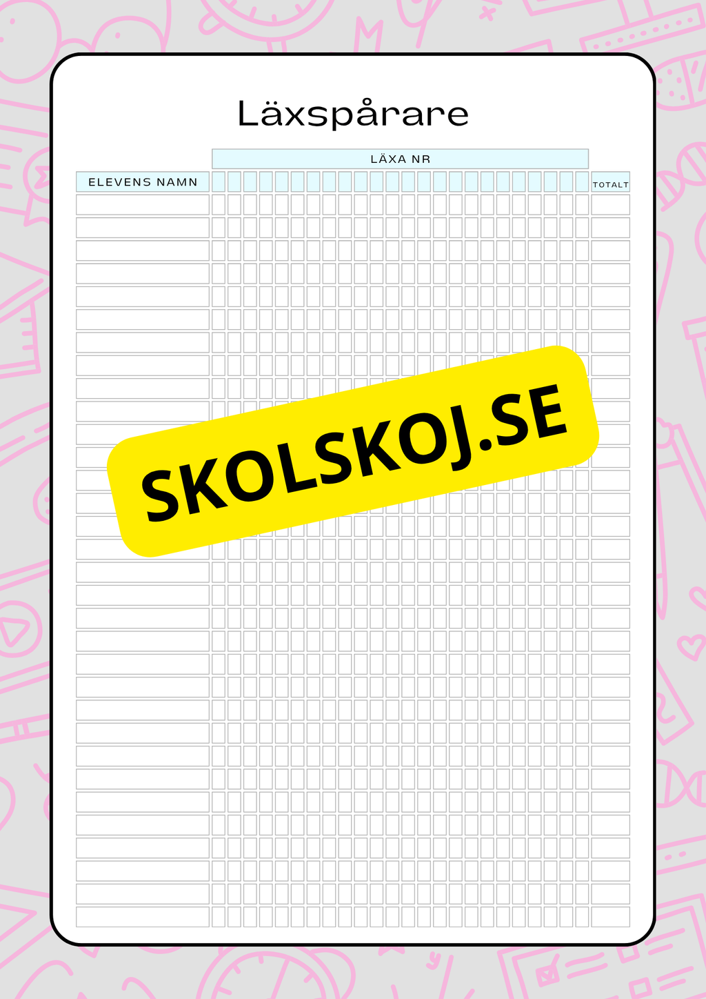 Lektionsplanering för klasslärare - Redigerbar (29 sidor)