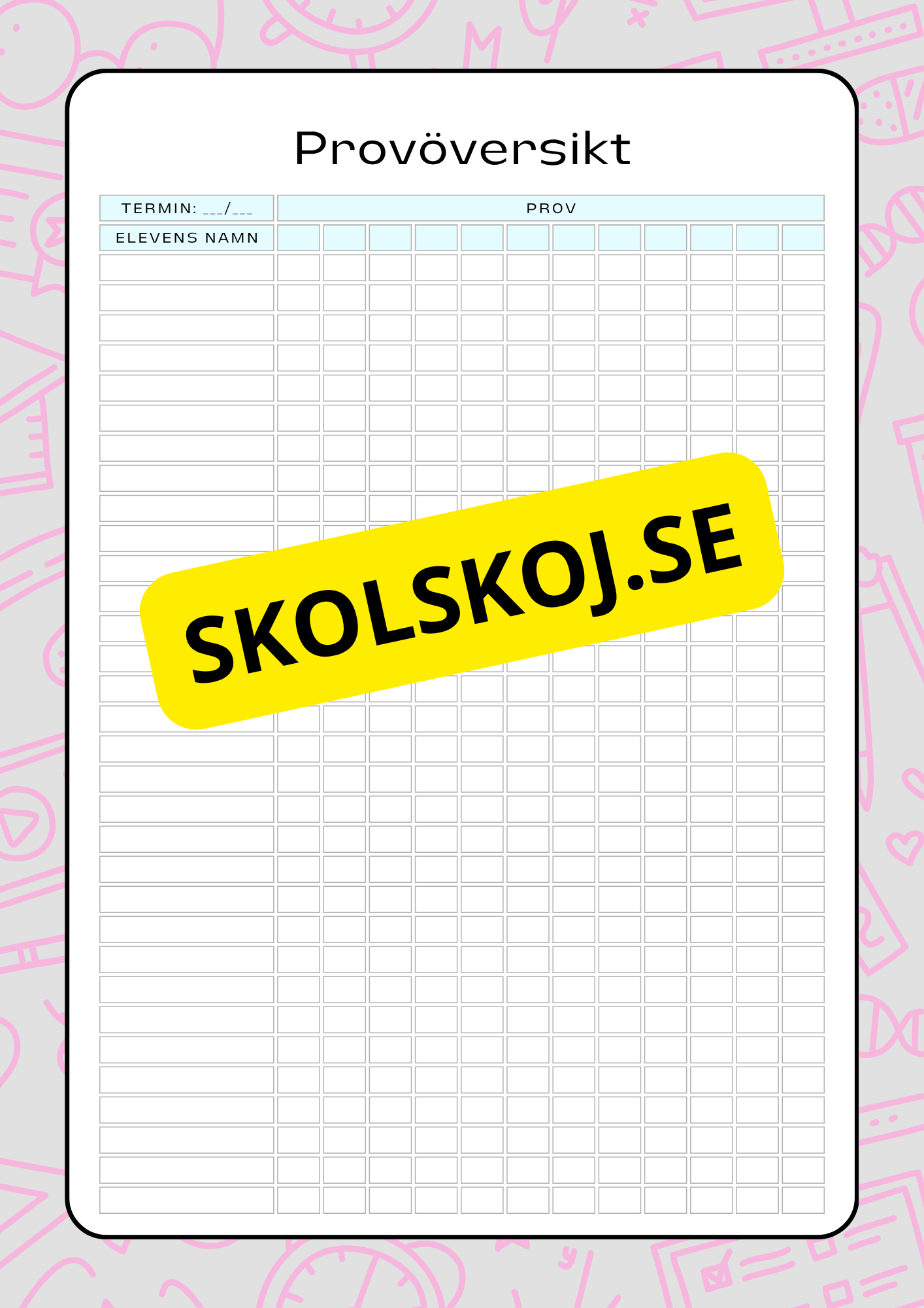 Lektionsplanering för klasslärare - Redigerbar (29 sidor)