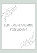 Lektionsplanering för vikarie