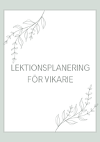 Lektionsplanering för vikarie