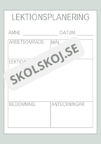 Lektionsplanering för vikarie