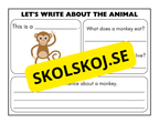 Lets write about the animal - Engelska