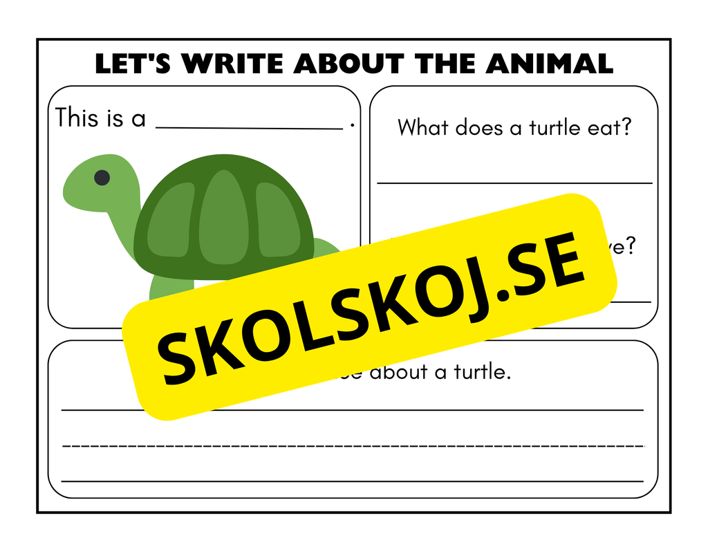 Lets write about the animal - Engelska