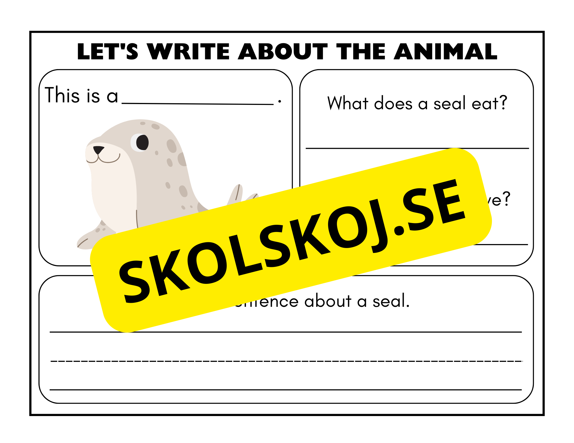 Lets write about the animal - Engelska