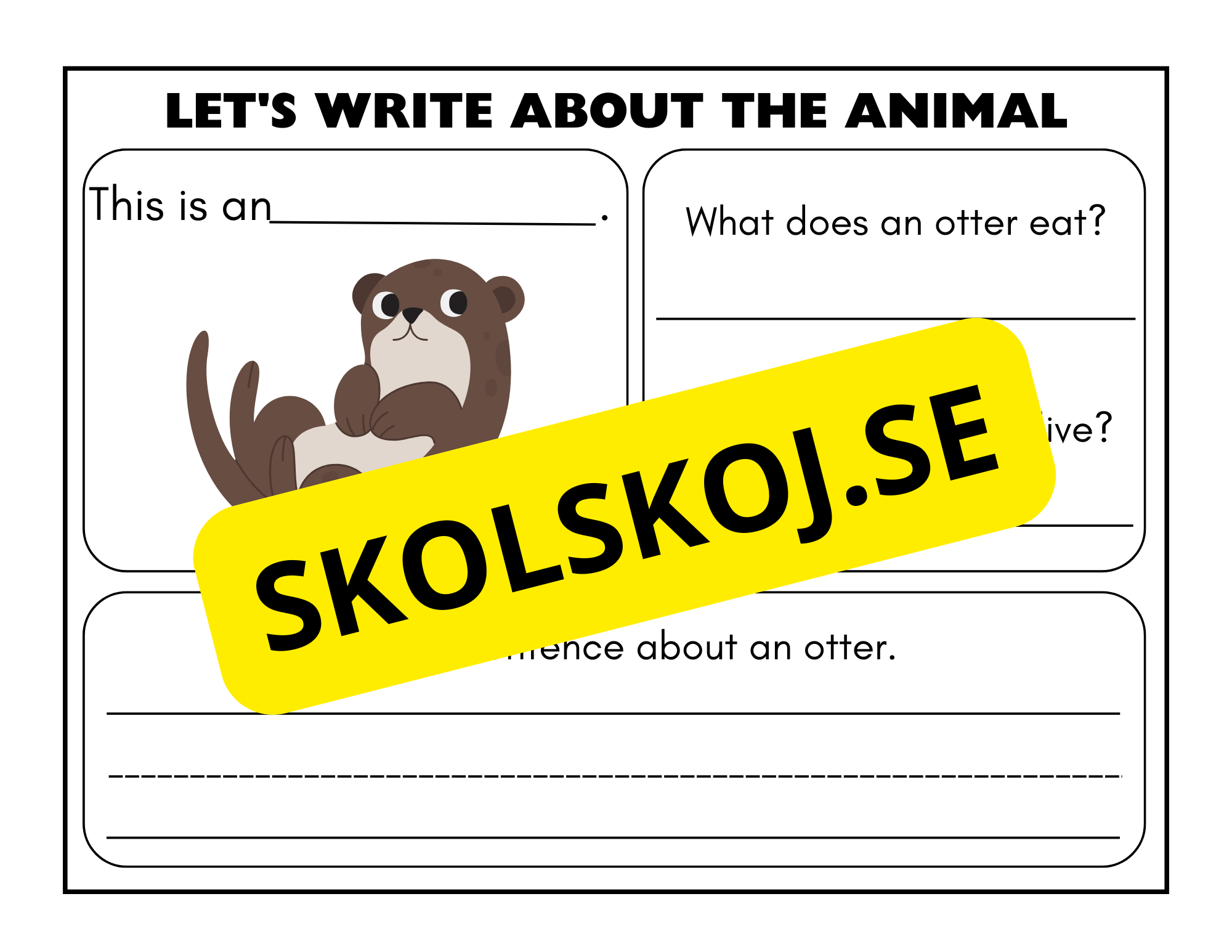 Lets write about the animal - Engelska