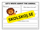 Lets write about the animal - Engelska