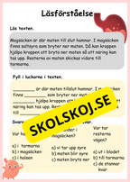 Lite om min kropp - Paket - Läsförståelse