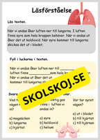 Lite om min kropp - Paket - Läsförståelse