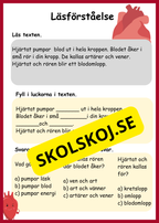 Lite om min kropp - Paket - Läsförståelse