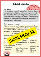 Lite om min kropp - Paket - Läsförståelse