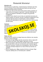 Litteraturhistoria antiken - Läsförståelse + Frågor